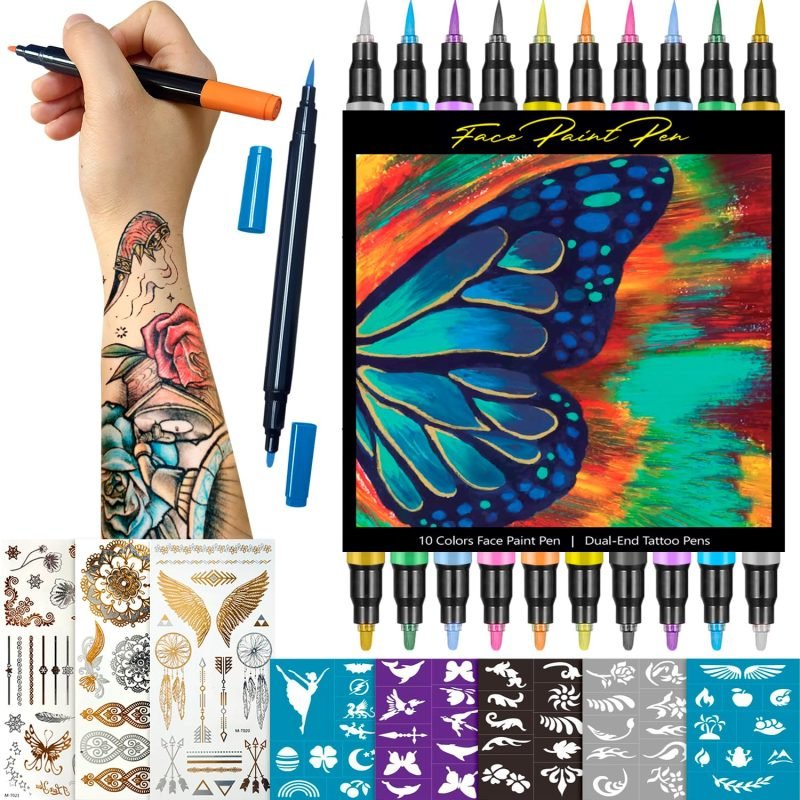 Stocking Stuffers for Teen Girls 12 Temporary Tattoo Markers