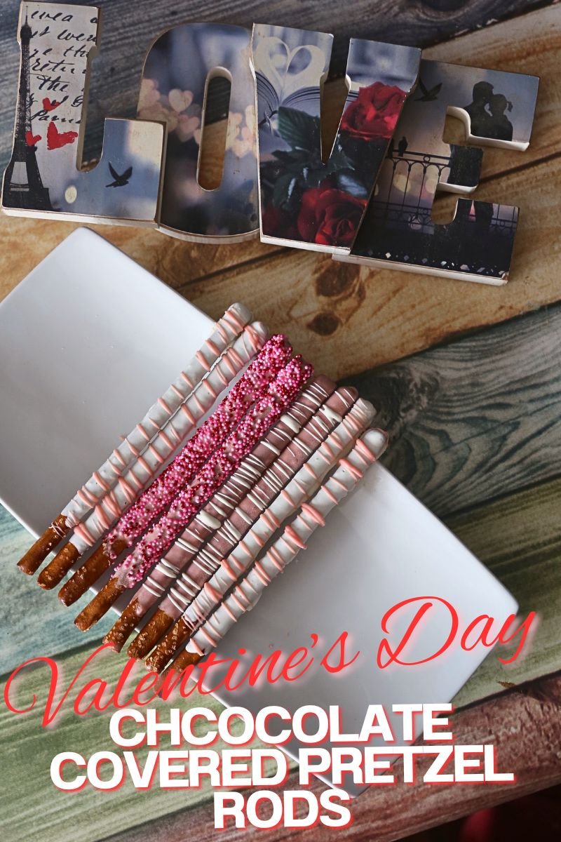 Valentine’s Day Chocolate Covered Pretzel Rods (Perfect for Gifts & Parties) 10 Valentine’s Day Chocolate Covered Pretzel Rods (Perfect for Gifts & Parties)