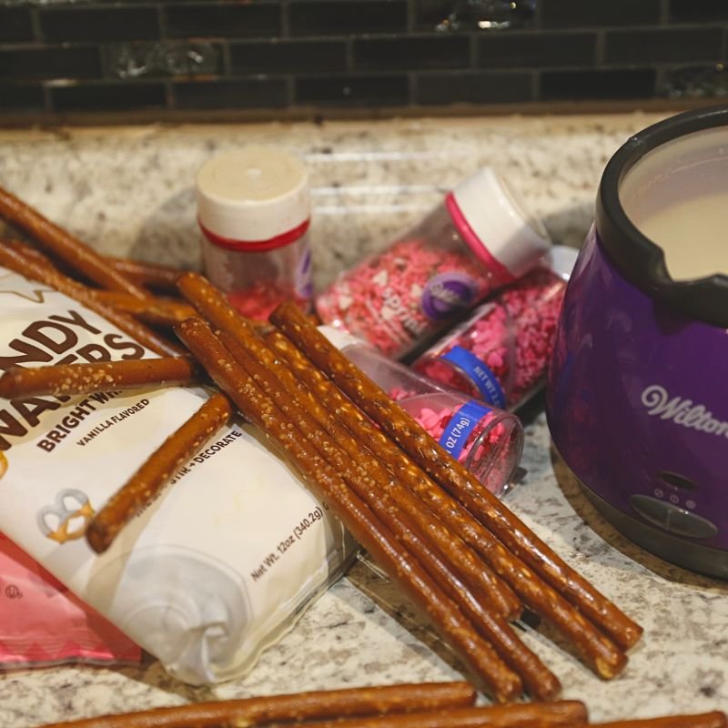 Valentine’s Day Chocolate Covered Pretzel Rods (Perfect for Gifts & Parties) 11 ingredients for chocolate covered pretzel rods