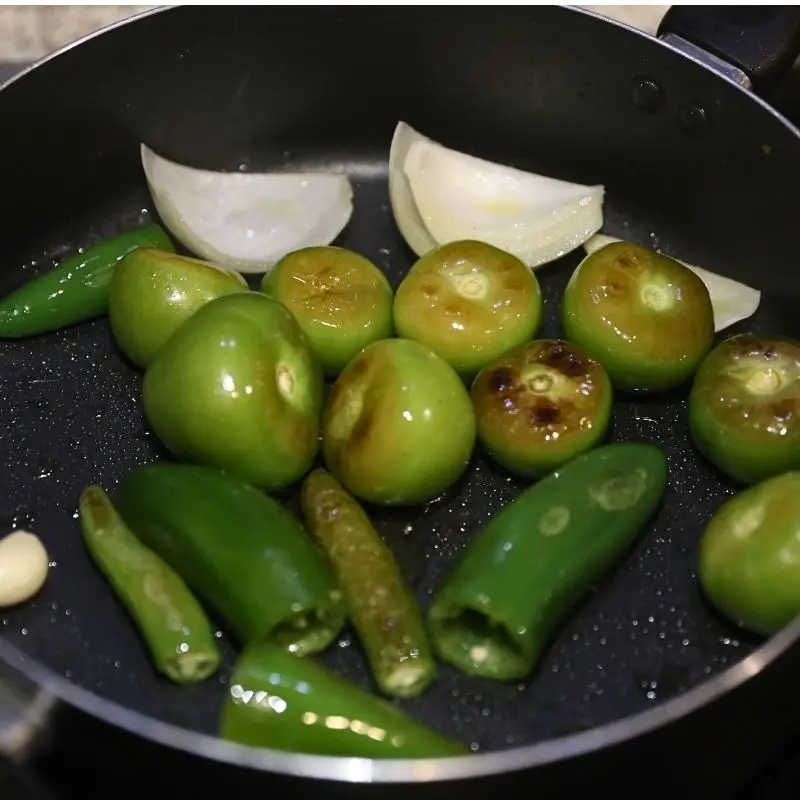 Easy Sautéed Salsa Verde 14 cooking veggies for salsa verde